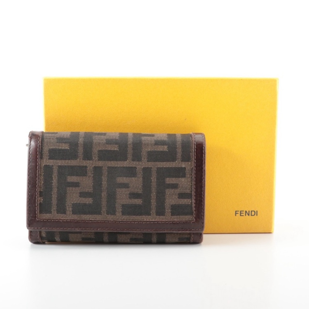 ⭐️ Fendi Zucca Canvas & Leather Compact Wallet
